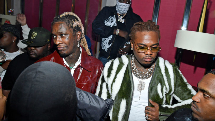 Artist Young Thug and Gunna (Photo by Michael Tullberg/Getty Images)